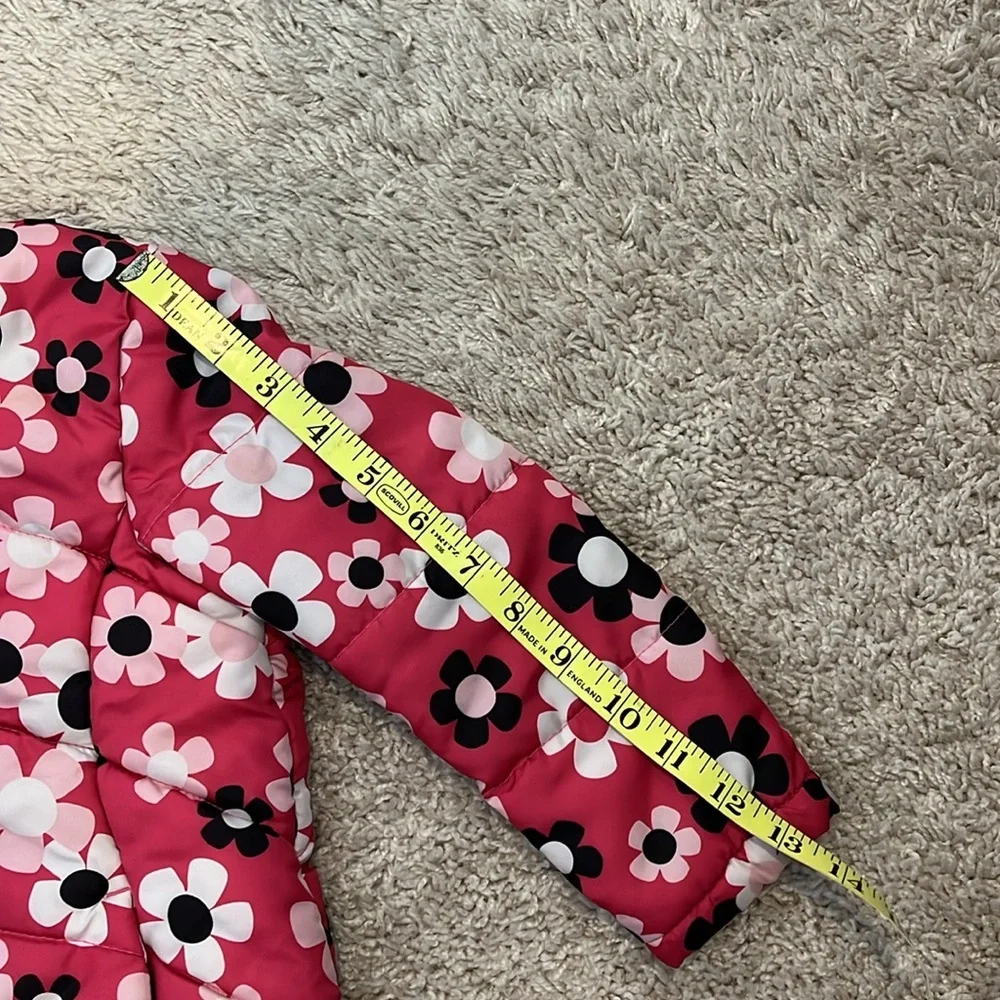 Healthtex SZ 4T pink floral puffer coat. Zip front like new.